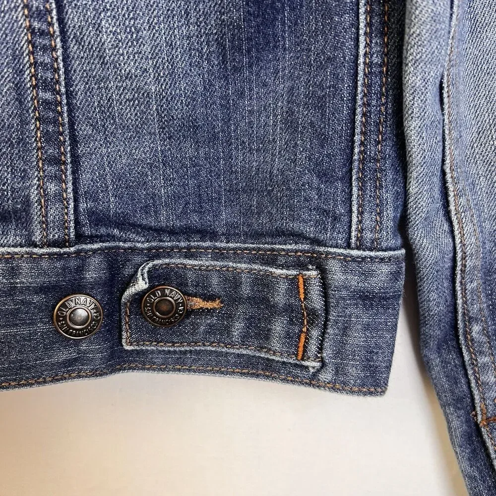 Old Navy Jean Jacket Women's Small Denim Western Utility Outdoors Cotton Casual - Picture 9 of 9